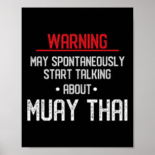 Funny Muay Thai Warning - Nak Muay, Kickboxing Gif Poster