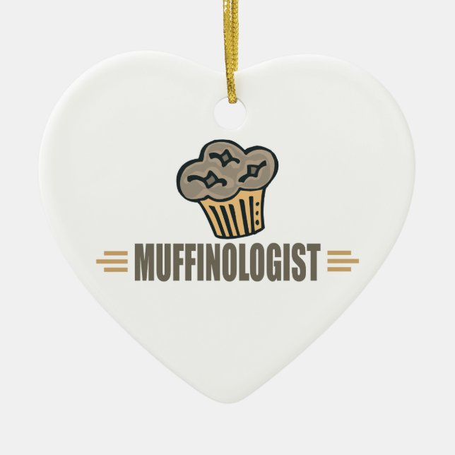 Funny Muffin Ceramic Tree Decoration (Front)