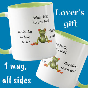 Funny mug with cute frog