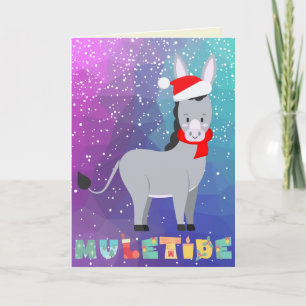 Funny Muletide Christmas Card