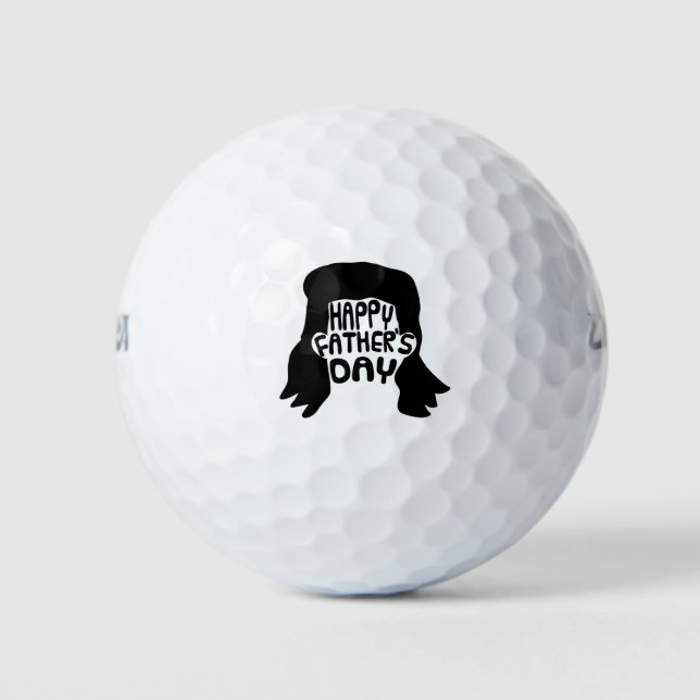 Funny Mullet Happy Father's Day Golf Balls (Front)