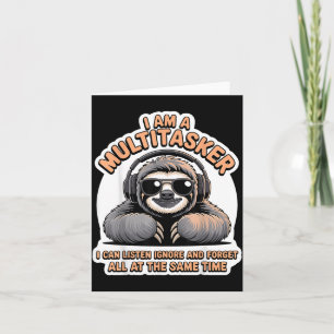 Funny Multitasker Quote Sarcastic Humour Graphic Card