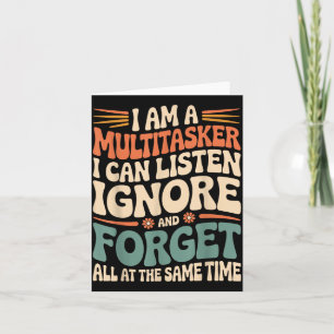 Funny Multitasker Quote Sarcastic Humour Graphic Card