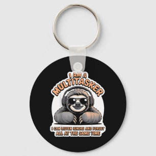 Funny Multitasker Quote Sarcastic Humour Graphic Key Ring