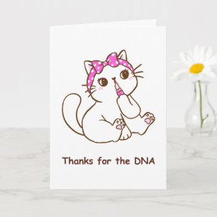 Funny Mum Card Thanks for the DNA Cute Cat