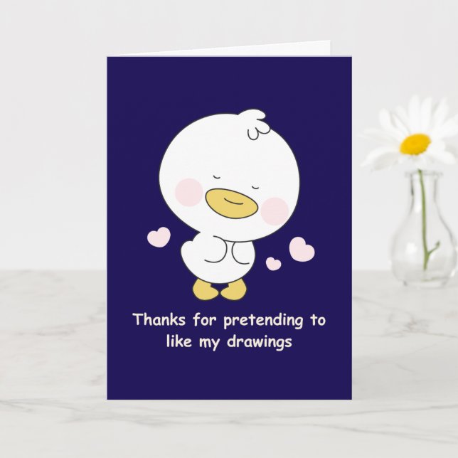 Funny Mum Card With Cute Duck  (Small Plant)