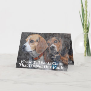 Funny Mum Doesn't Do Windows Beagle Christmas Holiday Card