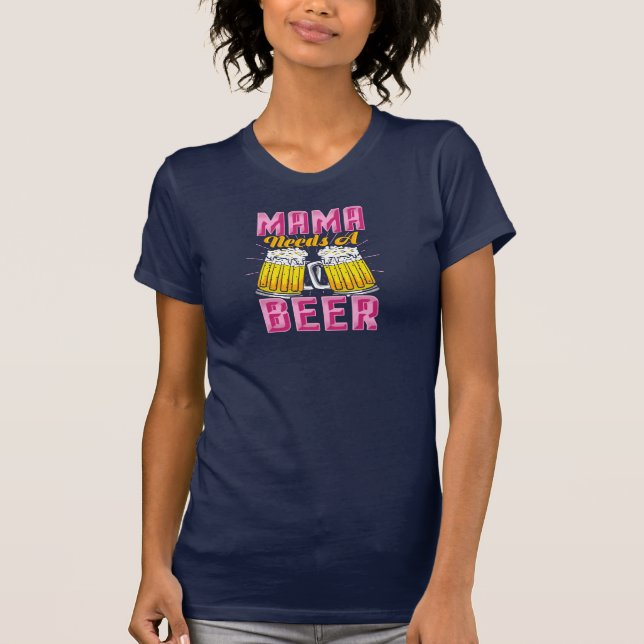 Funny Mum Drinking Gag Novelty T-Shirt (Front)