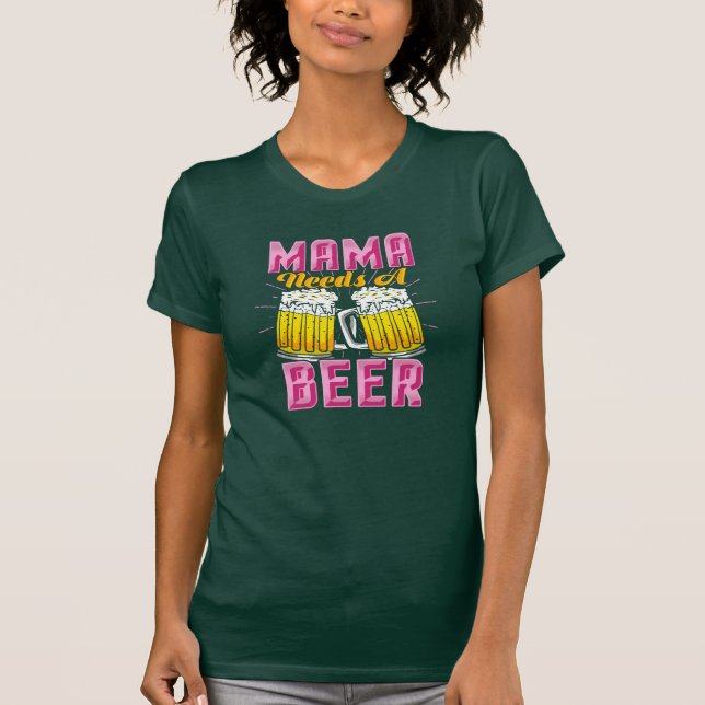 Funny Mum Drinking Gag Novelty T-Shirt (Front)