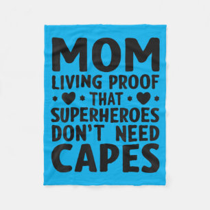 Funny Mum Hero Mothers Day Quote Cute Mum Birthday Fleece Blanket