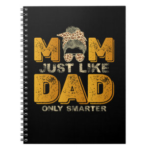 Funny Mum Just Like Dad Only Smarter Vintage Notebook