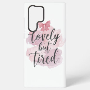 Funny Mum Life "Lovely But Tired" Saying Samsung Galaxy Case