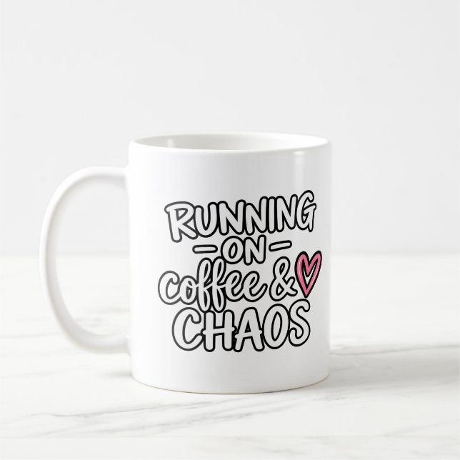 Funny Mum Life Quote Coffee Mug (Left)