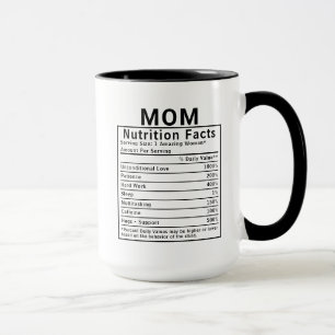 Funny Mum Nutrition Facts Mothers Day Gift Mug