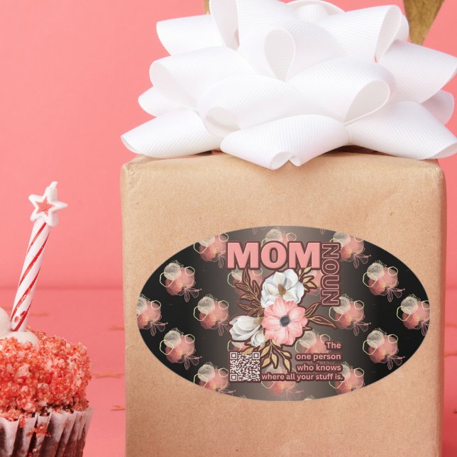 Funny Mum Quote All Over Print Oval Sticker (Creator Uploaded)