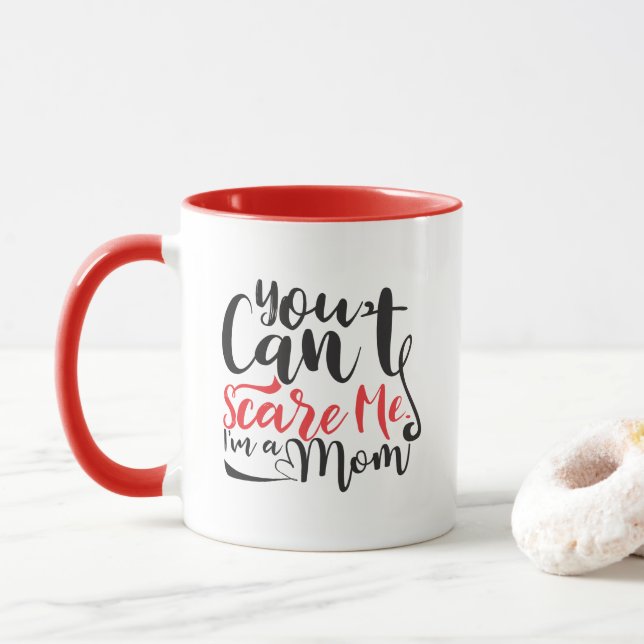 Funny Mum scare word art  Mug (With Donut)