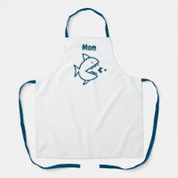 Funny Mum Shark Blue White Kitchen