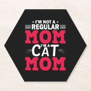 Funny Mum t shirts, Cat mum tee, Maternity, tee, 0 Paper Coaster