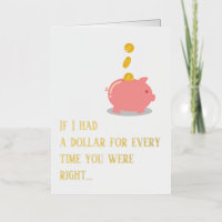 Funny Mum Was Right, Piggy Bank Mother's Day Gold