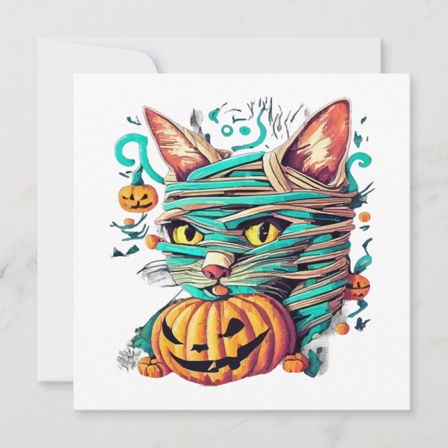 Funny Mummy Cat Halloween (Front)