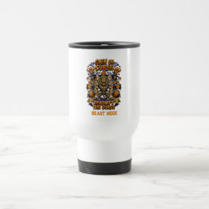 Funny Mummy Gym Halloween Lion Lifter Graphic Pull Travel Mug