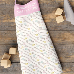 Funny Mummy's On Diaper Duties New Parent Apron