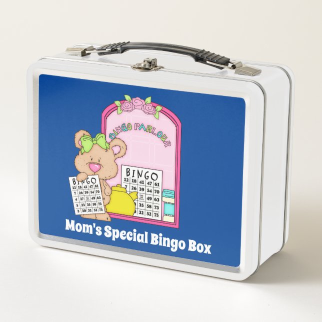 Funny Mum's Bingo add name message Metal Lunch Box (Front)
