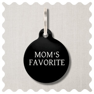 Funny Mum's Favourite Dog ID Round Pet Tag