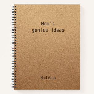 Funny Mum's Genius Ideas Personalised Notebook