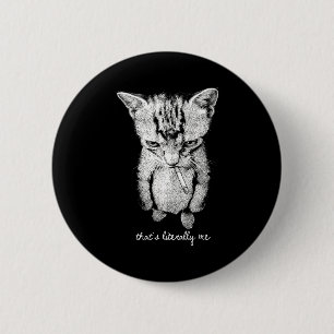 Funny munchkin smoking kitten standing cat meme  6 cm round badge