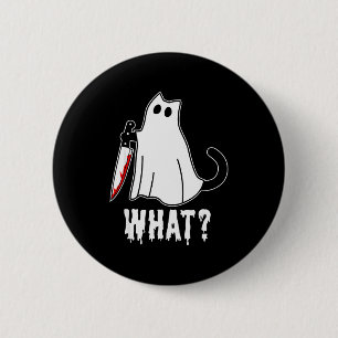 Funny Murder Cat Black Cat Murderous With Knife Ha 6 Cm Round Badge