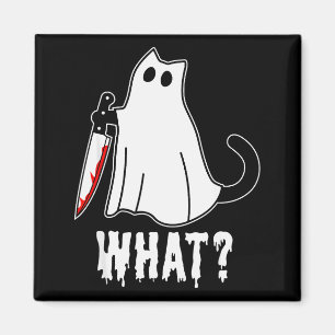 Funny Murder Cat Black Cat Murderous With Knife Ha Magnet