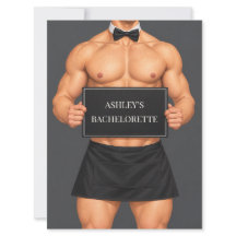 Funny Muscular Butler Bachelorette Party