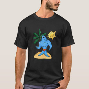Funny Muscular Fish Fitness Weightlifting Bodybuil T-Shirt