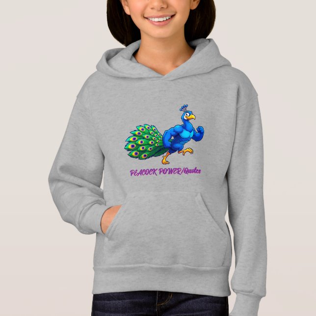 Funny Muscular Peacock Cartoon (Front)