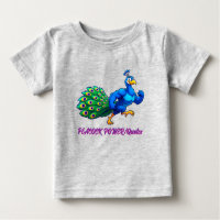 Funny Muscular Peacock Cartoon