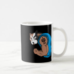 Funny Muscular Pit Bull Dog I Love Dad Tattoo Love Coffee Mug