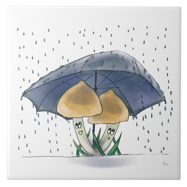 Funny mushrooms tile (Front)