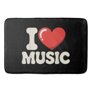 Funny Music Art for Men Women Music Teacher Themed Bath Mat