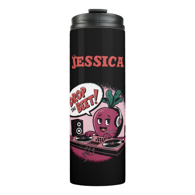 Funny Music Drop The Beet Thermal Tumbler (Front)
