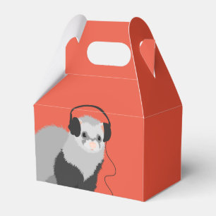 Funny Music Lover Ferret Favour Box