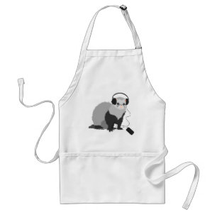 Funny Music Lover Ferret Standard Apron
