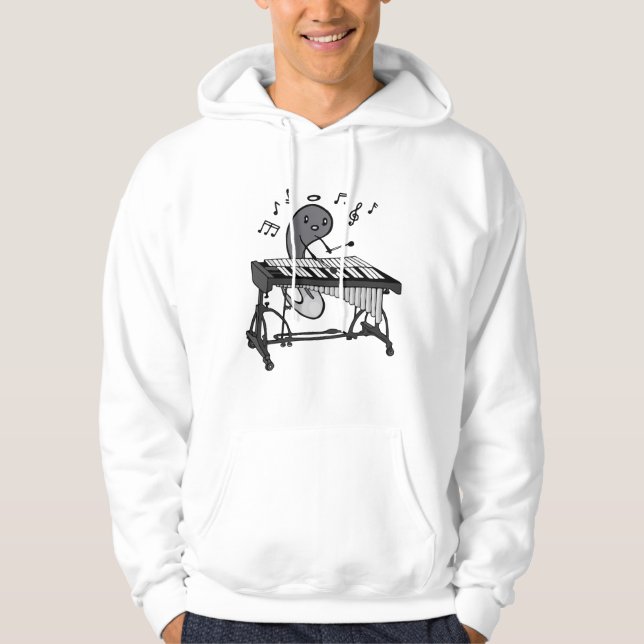 Funny Music Playing Vibraphone Mallets Instrument Hoodie (Front)