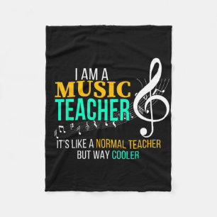 Funny Music Teacher T Shirt Music Teacher Cool Tea Fleece Blanket