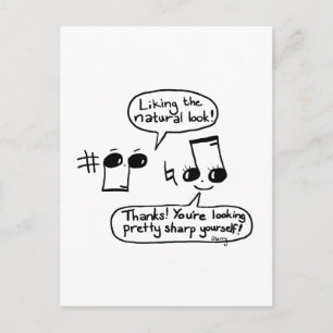 Funny Musical Compliments Cartoon: Version II Postcard