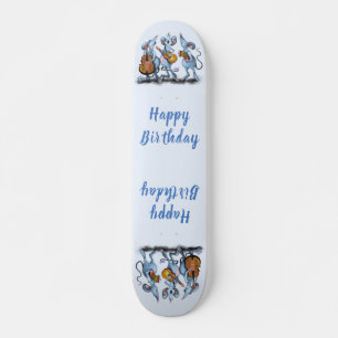 Funny Musical Mouse Birthday Gift Skateboard