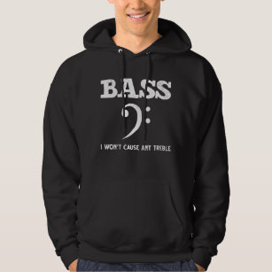 Funny Musical Treble Bass Player Hoodie