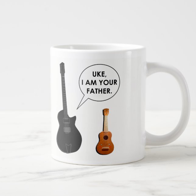 Funny Musician Cartoon Large Coffee Mug (Right)