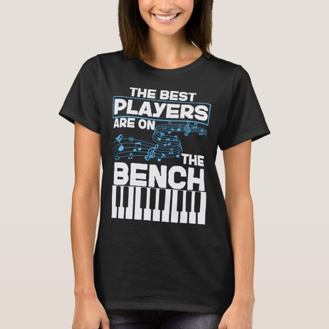 Funny Musician Keyboard Piano Player T-Shirt (Front)