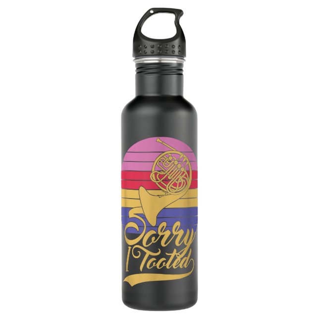 Funny Musician Musical Instrument Sorry I Tooted F 710 Ml Water Bottle (Front)